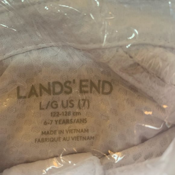 NWT LANDS' END LITTLE BOYS ACTIVE POLO SHIRT WHITE LARGE (7) - Picture 8 of 8